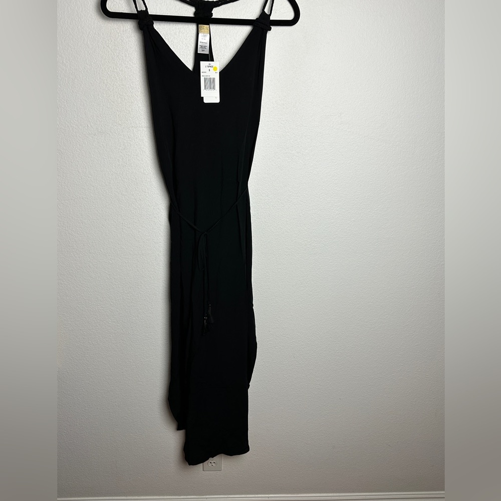 L*Space Nicola Cover Up Black Poolside Dress Women Small V-Plunge New with tags